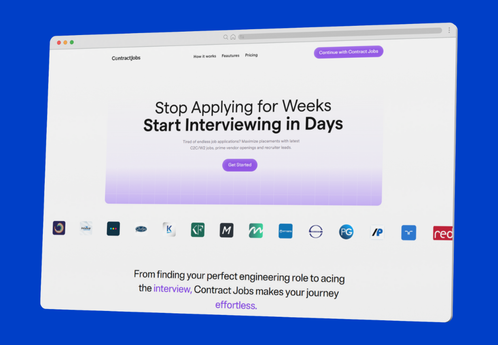 Automating contract jobs applications